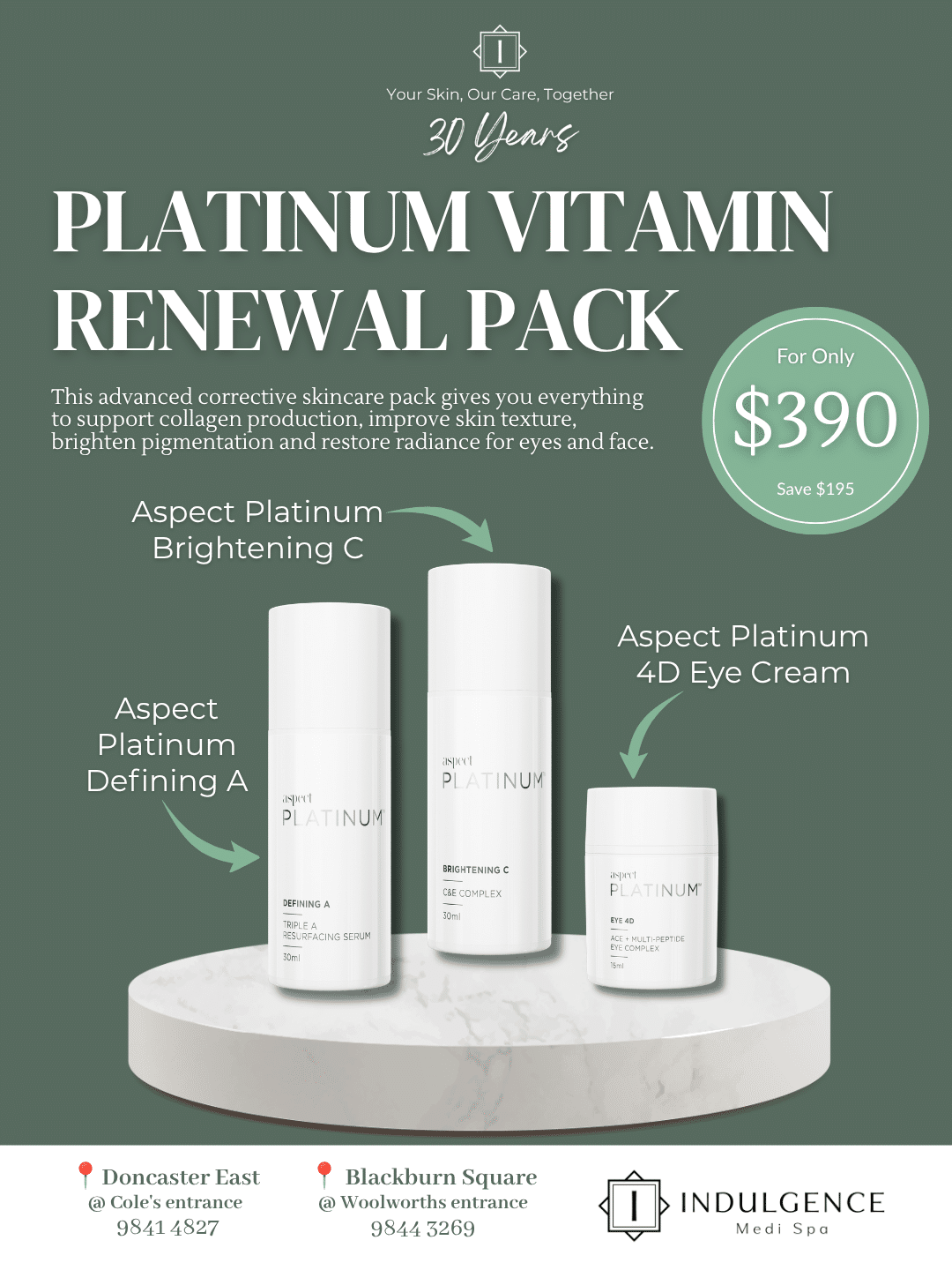 June 2026 Platinum Vitamin Renewal Pack Indulgence Medi Spa