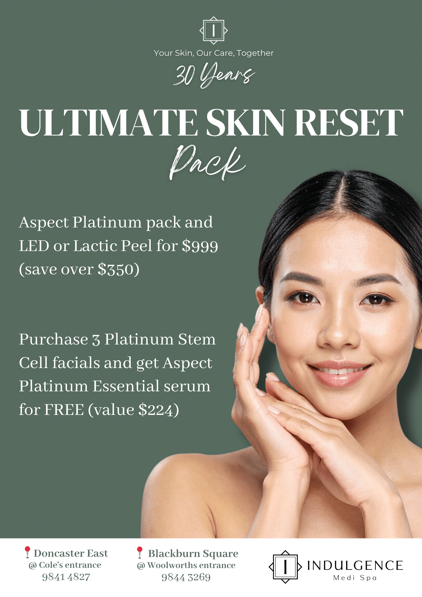 Indulgence Medi Spa May Promo Ultimate Skin Reset Pack
