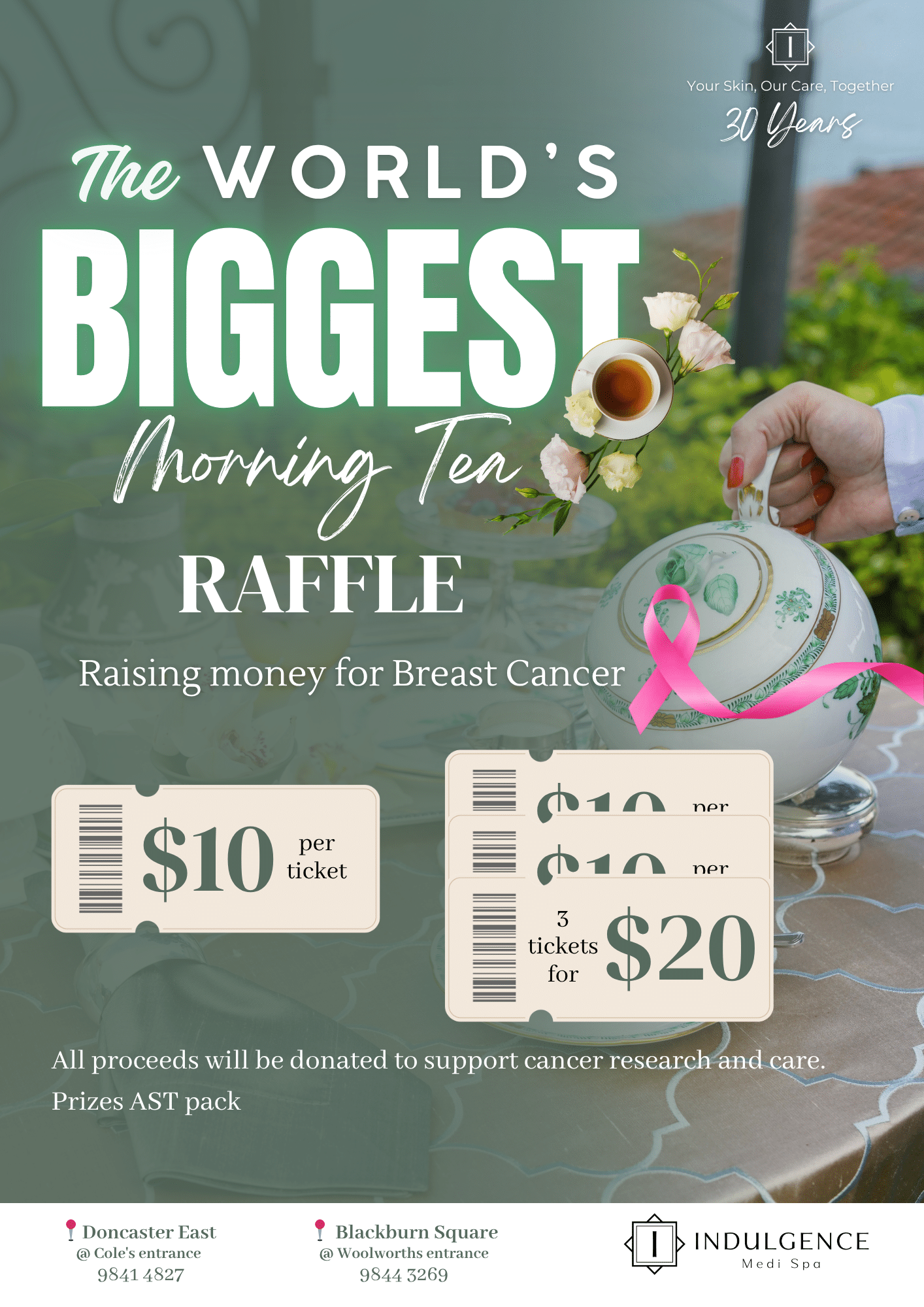 Indulgence Medi Spa May Promo The Worlds Biggest Morning Tea Raffle