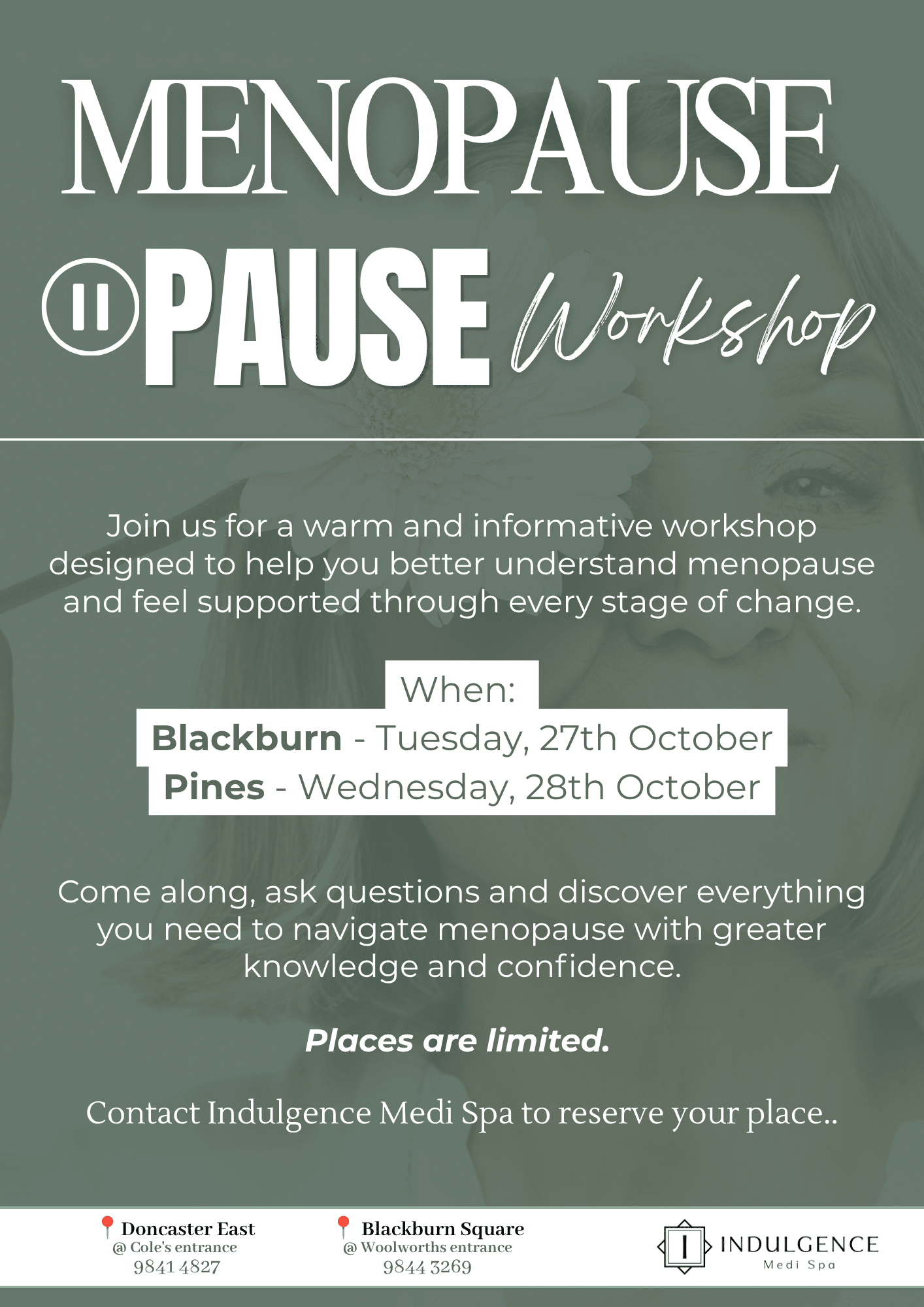 October 2026 - Menopause Pause Workshop